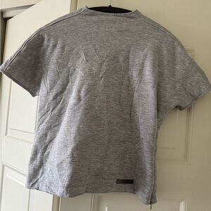 Vintage Fendi Jeans small grey Cropped Cotton T-shirt with zip up back detail